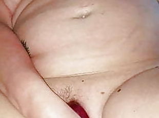 BBW Fucking her big cunt with a rabbit &ndash; very juicy pussy