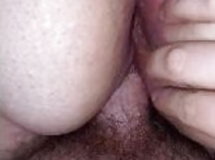 Reverse cowgirl close up