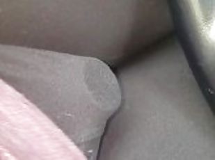 New car, new cum!! **driving & getting off with vibrator in my leggings**
