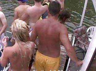 Horny Coeds Party Naked In The Lake Of The Ozarks