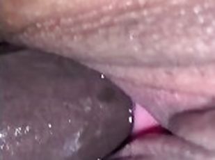 BBC pounding her pussy till she squirt.