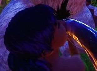 Furry Blowjob POV  Blowjob for a forest monster  Wild Life