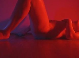 moaning while edging myself on the floor - body shaking orgasm