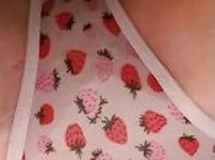 Peeing in my strawberry undies