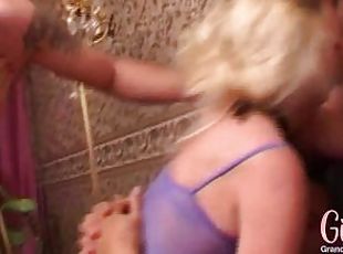Nasty Mature Lady Eloise Sucking & Fucking In A Hot 3some Video!