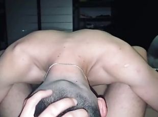 Amateur gay sex with cum on asshole and creampie (blowjob)