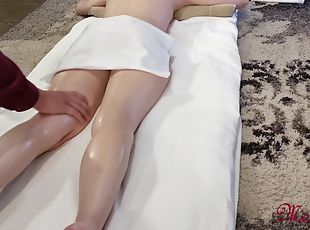 Naughty Wife Gets A Sensual Massage While Husband Films
