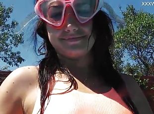 Underwater gymnastics with micha
