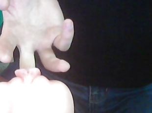 Fast fingering my silicone girlfriend pussy 