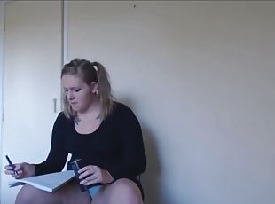 Hot chubby blonde farts and burps