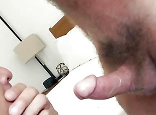 Hairy DILF Lance Charger seduces and fucks Latino stud Dean