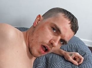 REAL GUYS - Joel Mason is ready to spread his ass and take the homeowners cock deep inside him