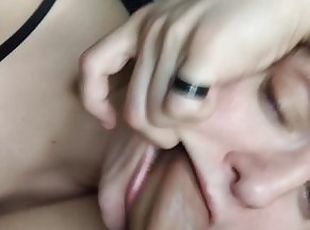 I'm trying to shove it as deep as possible / deepthroat / blowjob / sloppy