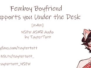 Femboy Boyfriend Supports you Under the Desk  [m4m] [hentai audio] Erotic Audio PREVIEW