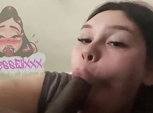 Choking on fresh cum from a bbc ( full FREE videos on OF)