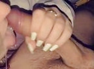 Handjob and cumming in her Mouth