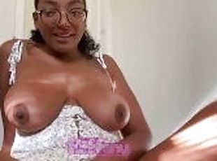Horny Ebony Librarian Can’t Wait to Cum On Camera