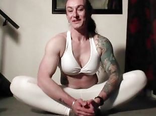 Softcore Muscle Babe Stretching and Workout Stream Recording