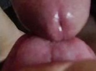 Her POV Wife sucking daddy's cock until she chokes with his cum