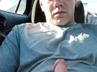 Pulled cock out in church parking lot